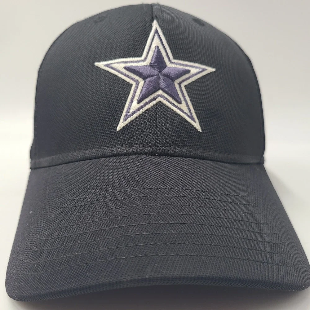 Dallas Cowboys Hat‎ Fitted L-XL Reebok Black NFL Football Logo Nylon Blend Men
